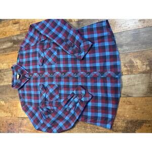 Duluth Men's Long Sleeve Button-Up Plaid Shirt XL